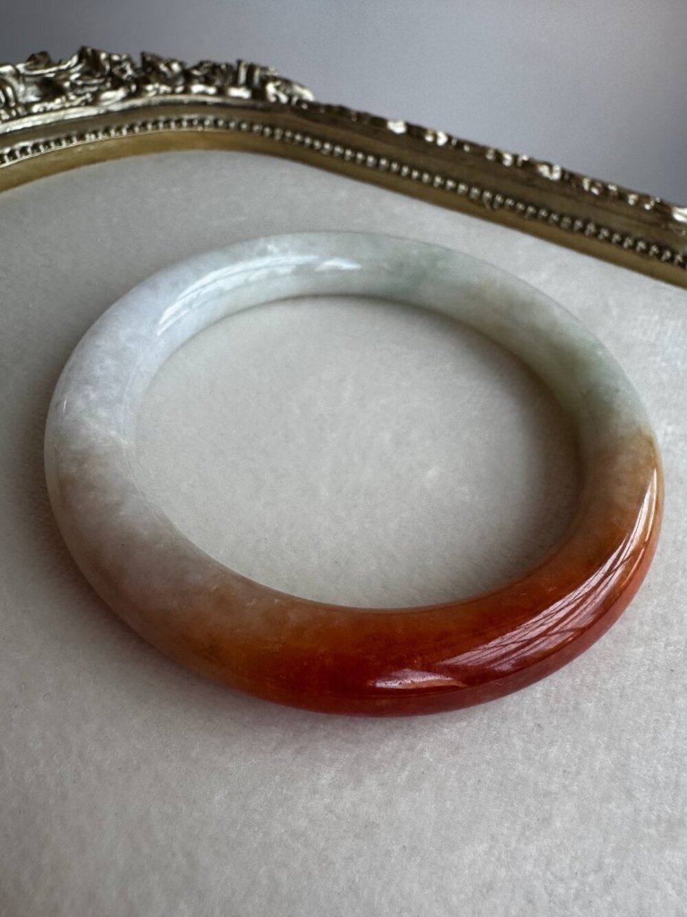 A Beautiful Multi Color Jade Bangle
